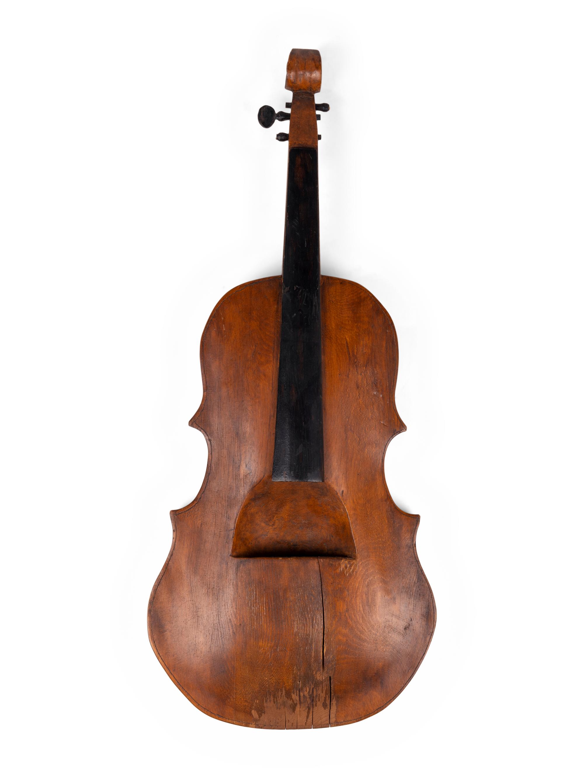 A Solid Wood Viola-Shaped Wall Pocket