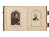 [EARLY PHOTOGRAPHY]. CDV album related to Curtis O. Luce, inventor of agricultural implements, incl. images of his hay rakes.