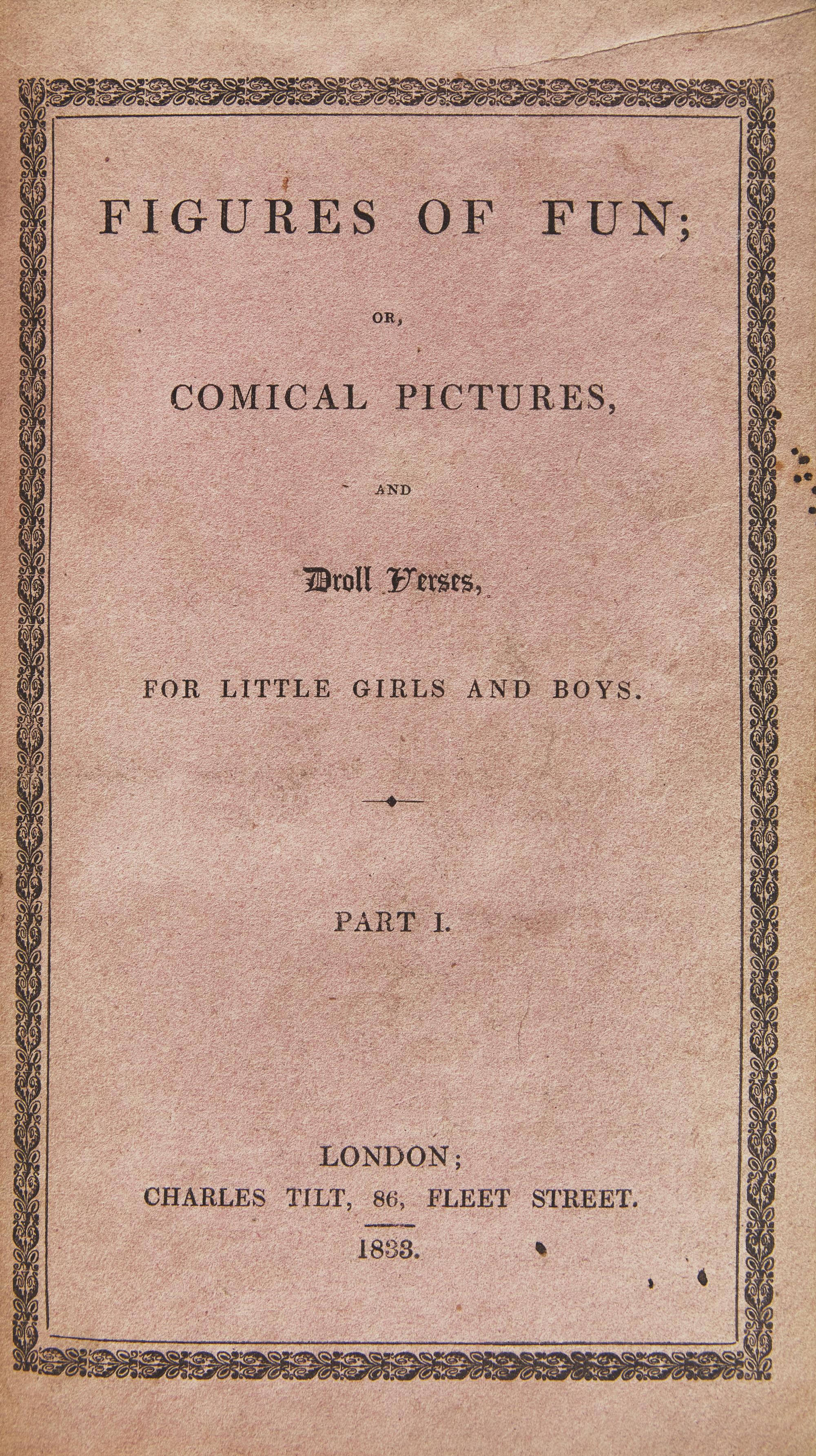 [Cries of London] Figures of Fun; or, Comical Pictures, and Droll Verses, For Little Girls and Boys