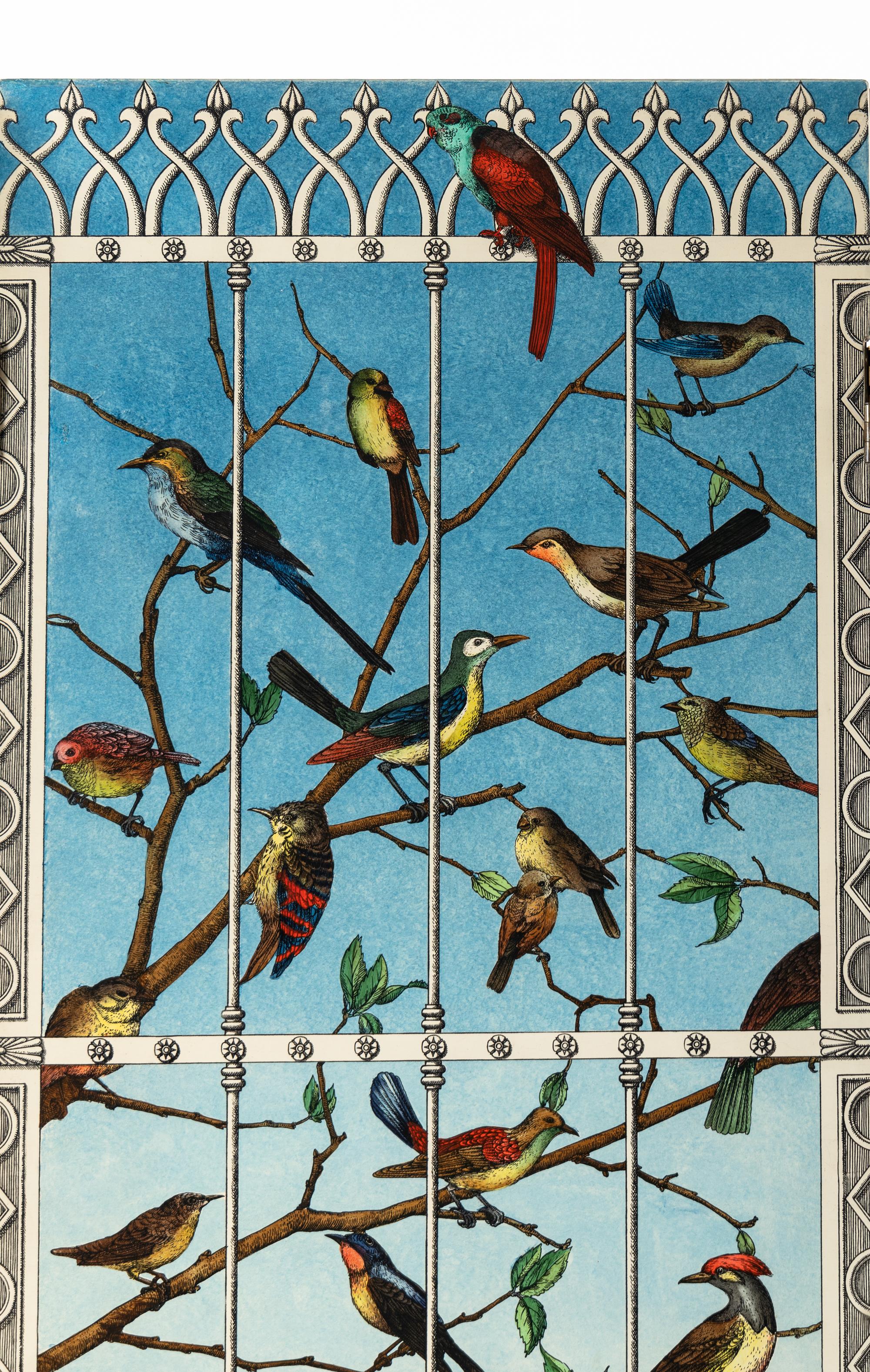 Uccelli Folding Screen, designed c. 1953 Italy
