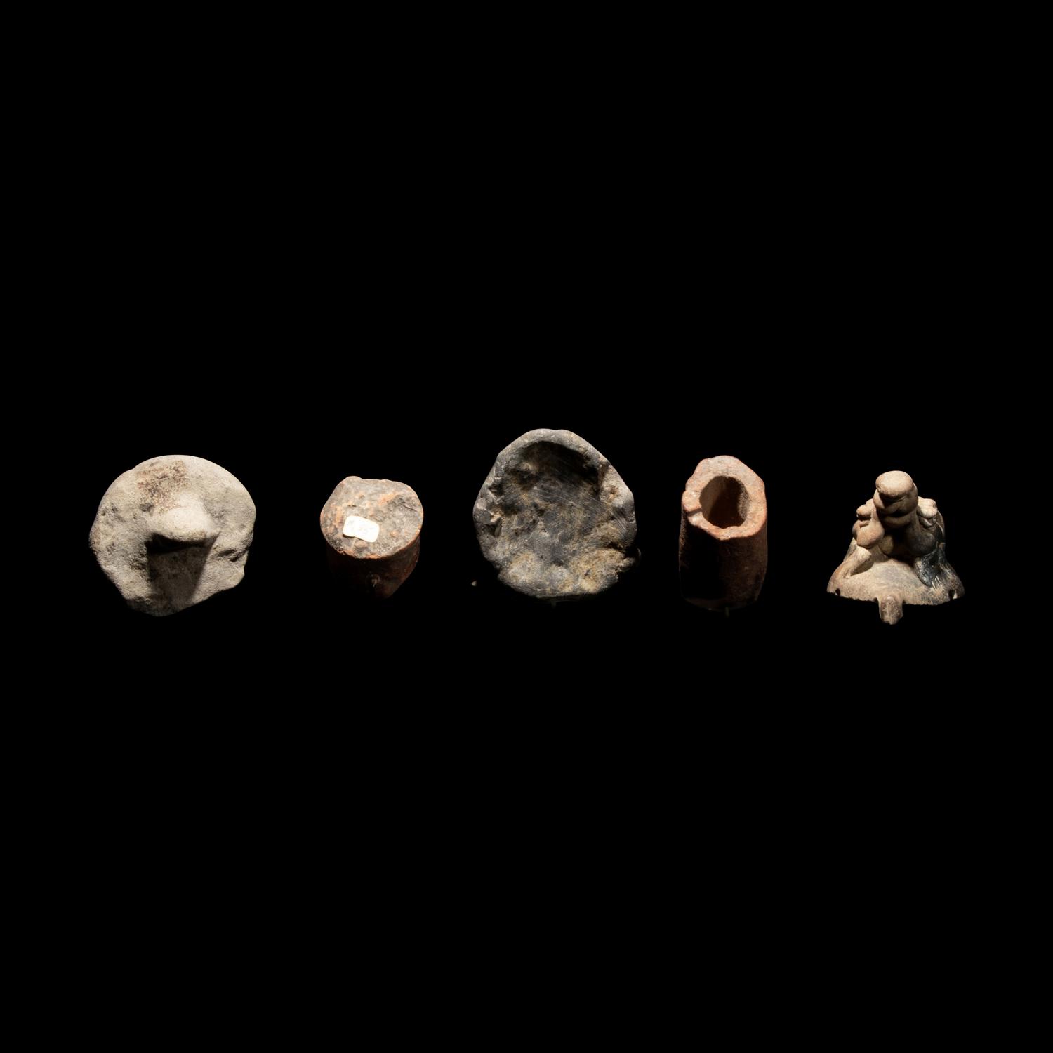 Five Pre-Columbian Terracotta Zoomorphic Fragments
