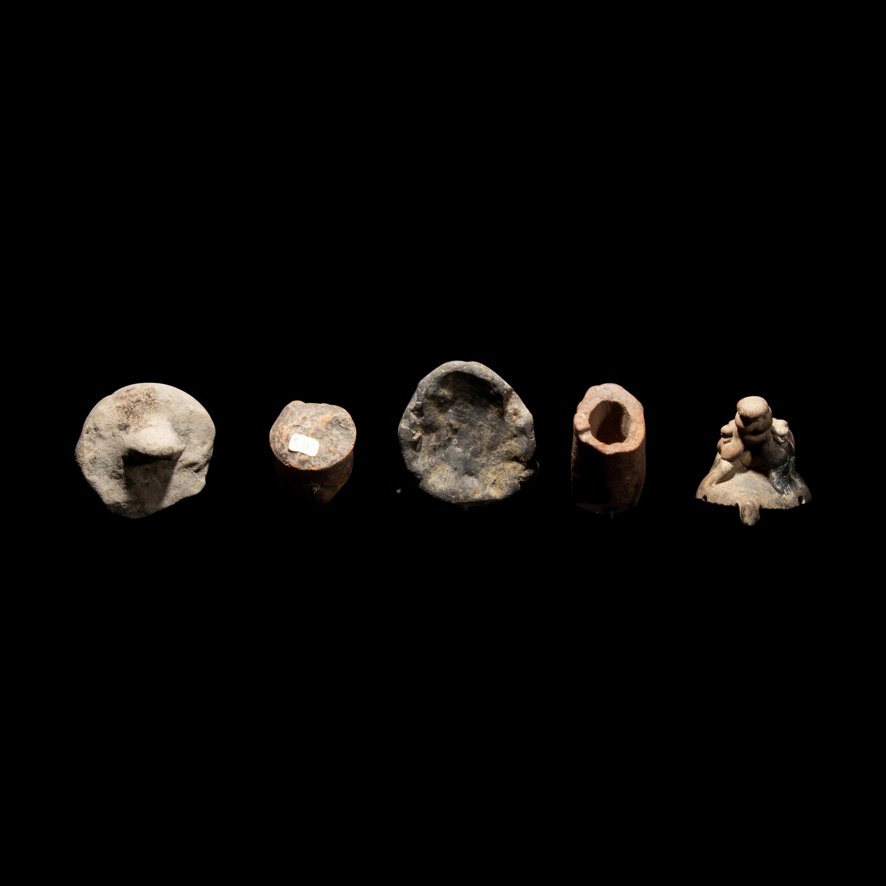Five Pre-Columbian Terracotta Zoomorphic Fragments