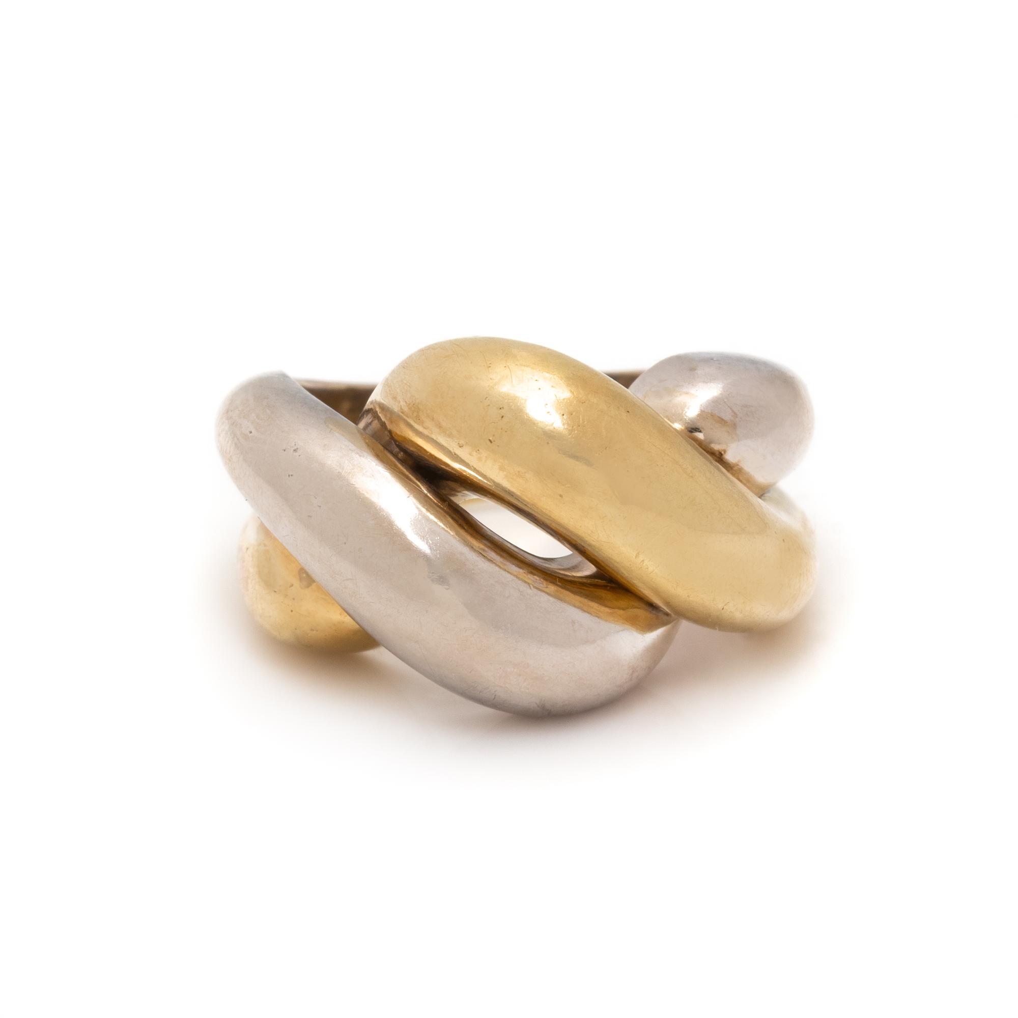 BICOLOR GOLD TWIST RING