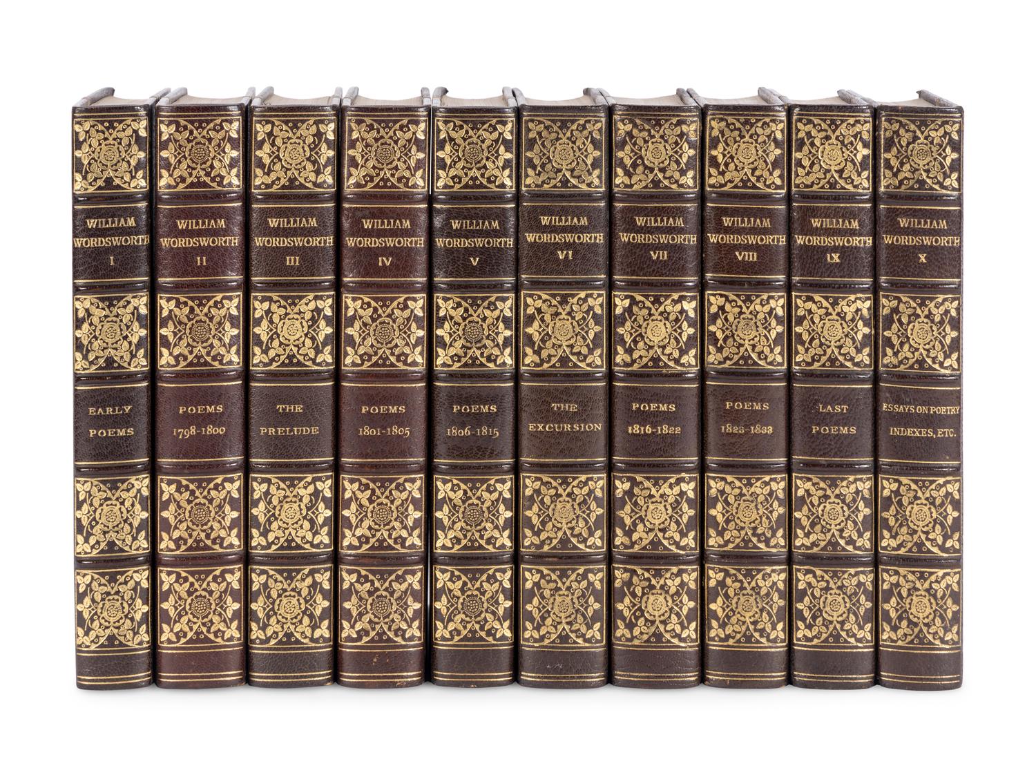 WORDSWORTH, William (1770-1850). The Complete Poetical Works of William Wordsworth . Boston and New York: Houghton Mifflin Company, 1910-1911.