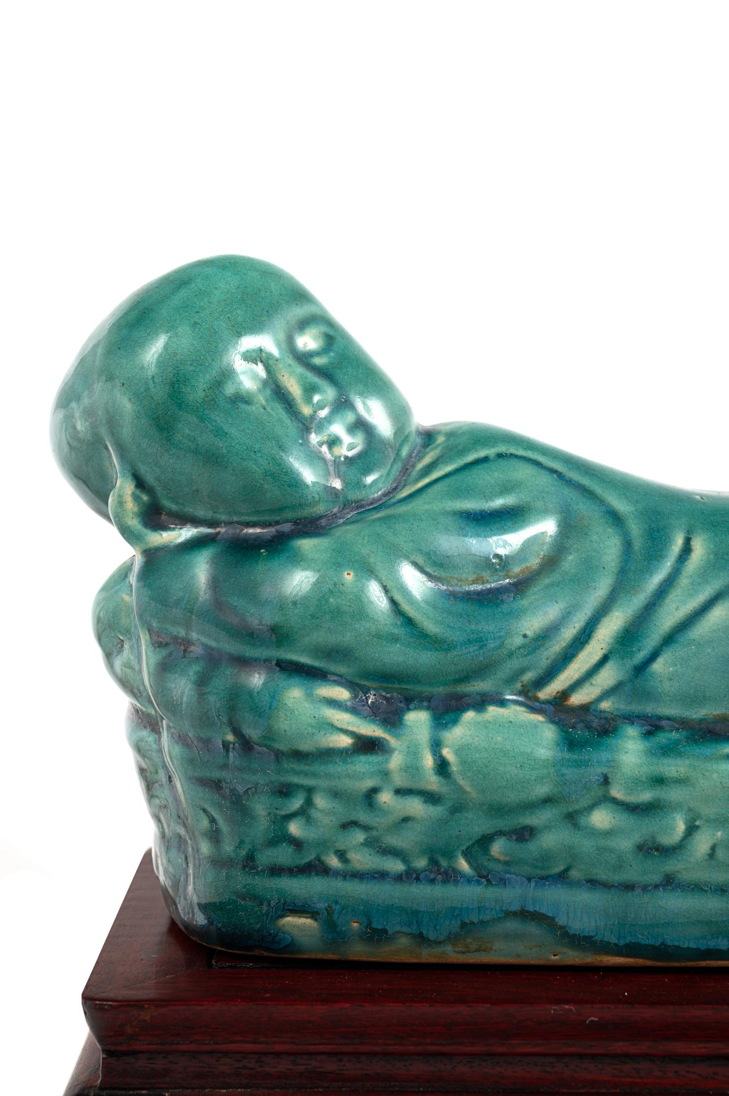 10 Chinese Turquoise Glazed Porcelain Figures