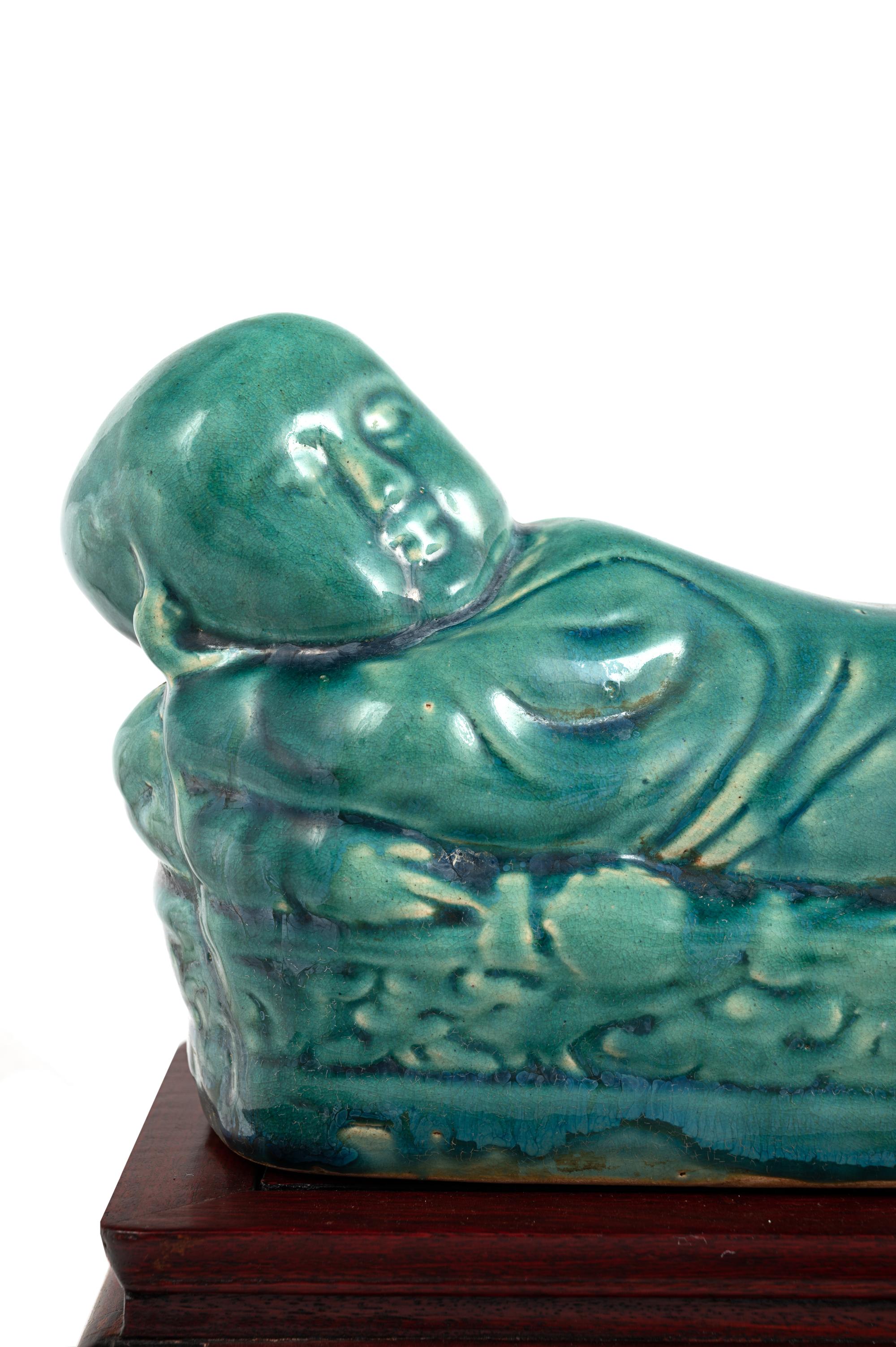 10 Chinese Turquoise Glazed Porcelain Figures