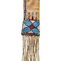 Sioux Beaded Hide Tobacco Bag