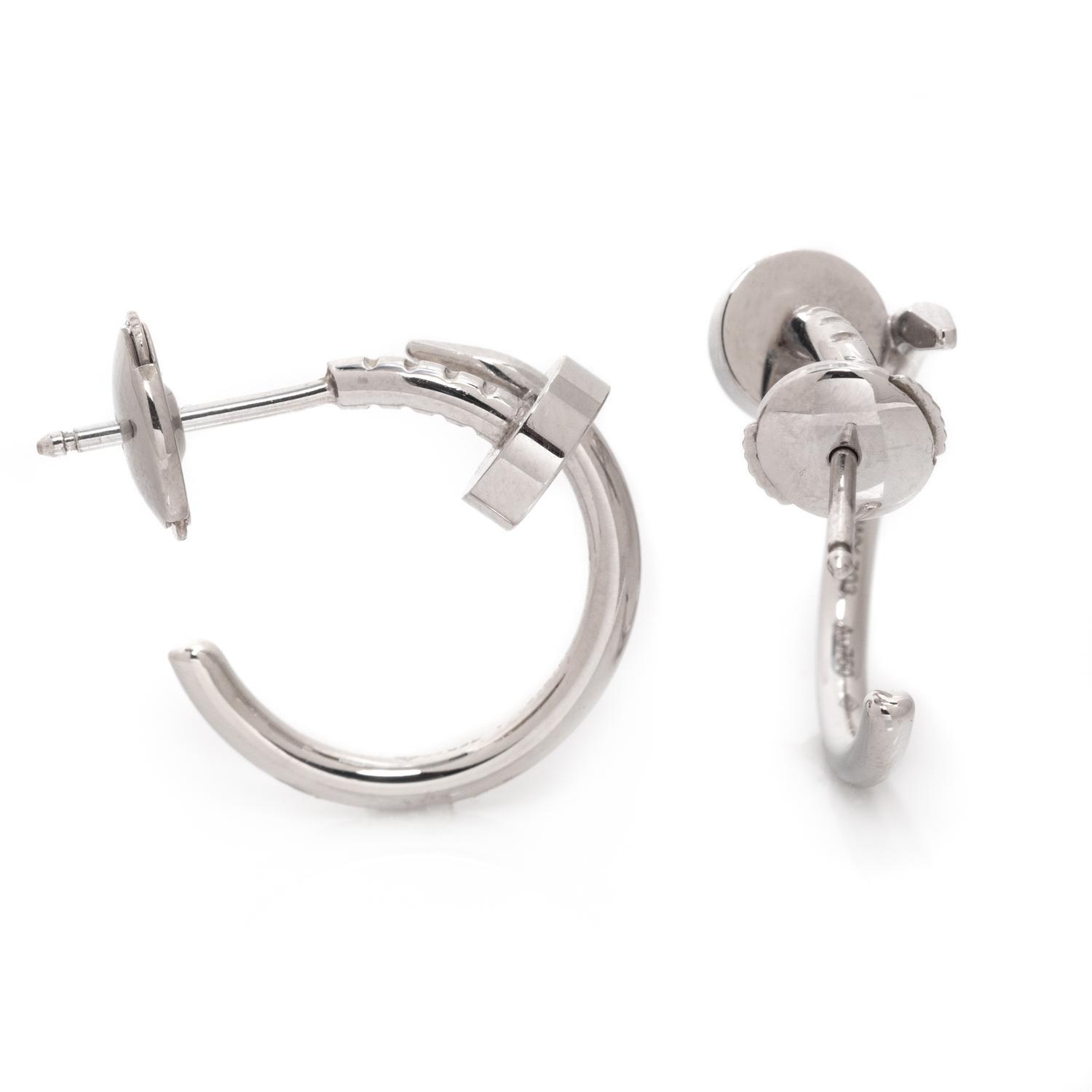 CARTIER, WHITE GOLD 'JUSTE UN CLOU' EARRINGS