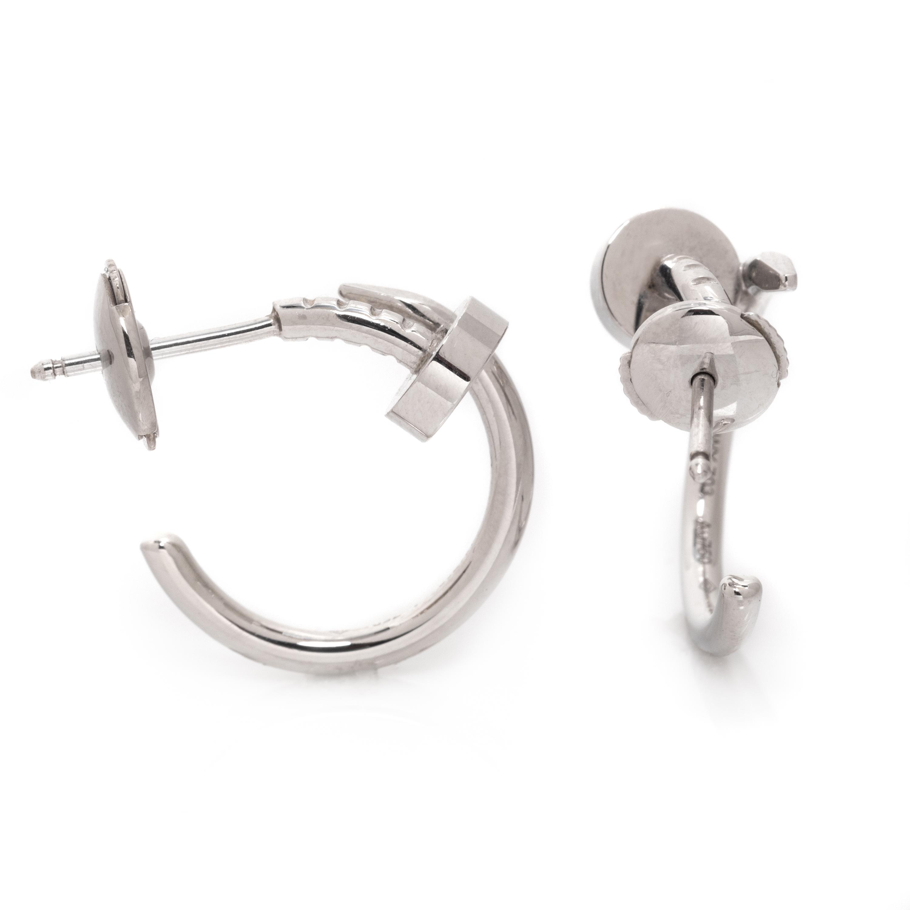 CARTIER, WHITE GOLD 'JUSTE UN CLOU' EARRINGS