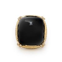 GOSHWARA, YELLOW GOLD, ONYX AND DIAMOND RING