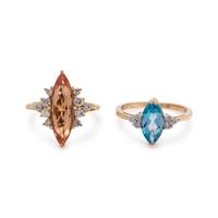COLLECTION OF GEMSTONE AND DIAMOND RINGS