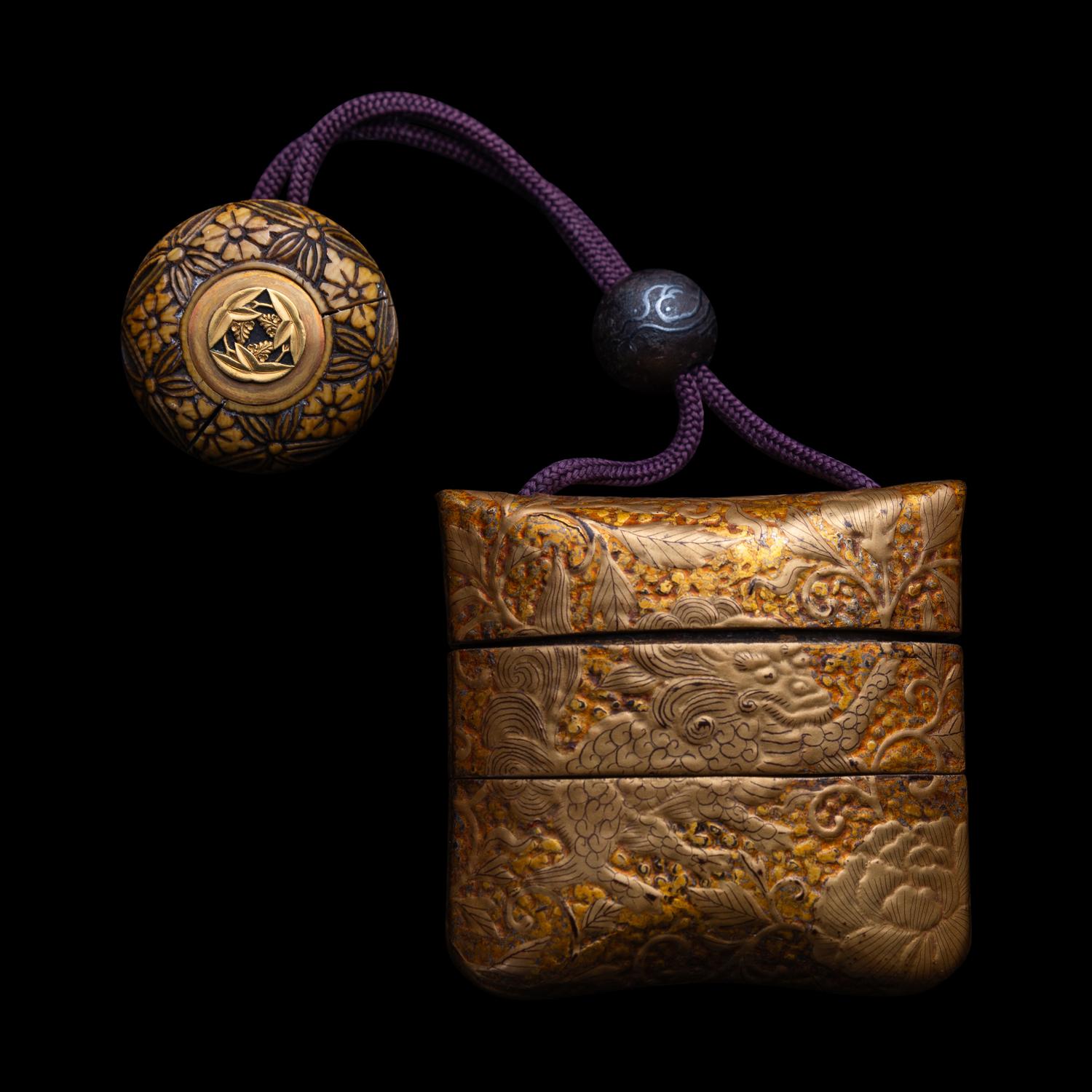 Three Japanese Inro, Edo Period 日本江戶時代 印籠三件