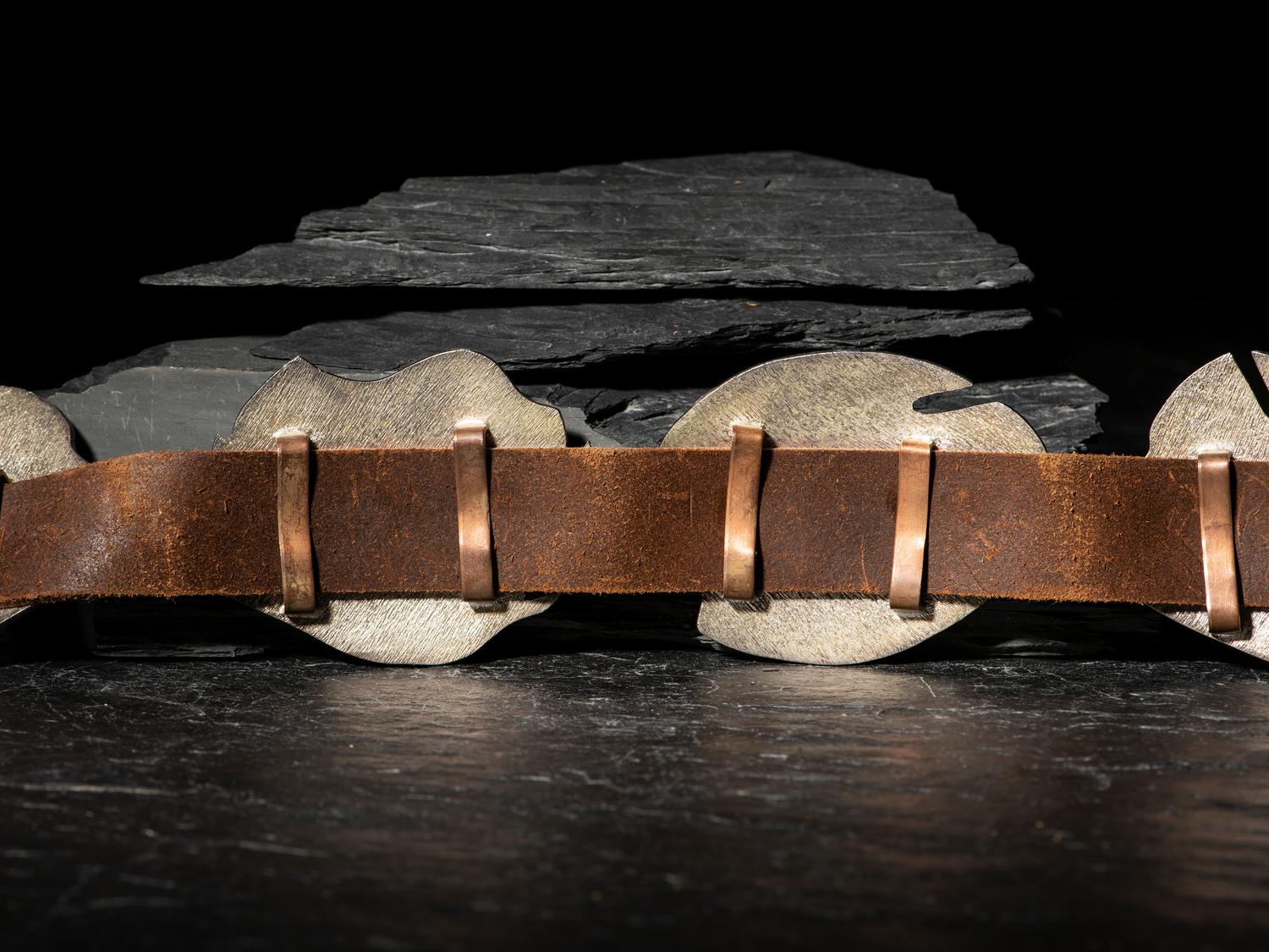 Southwestern Tufa Cast Concha Belt