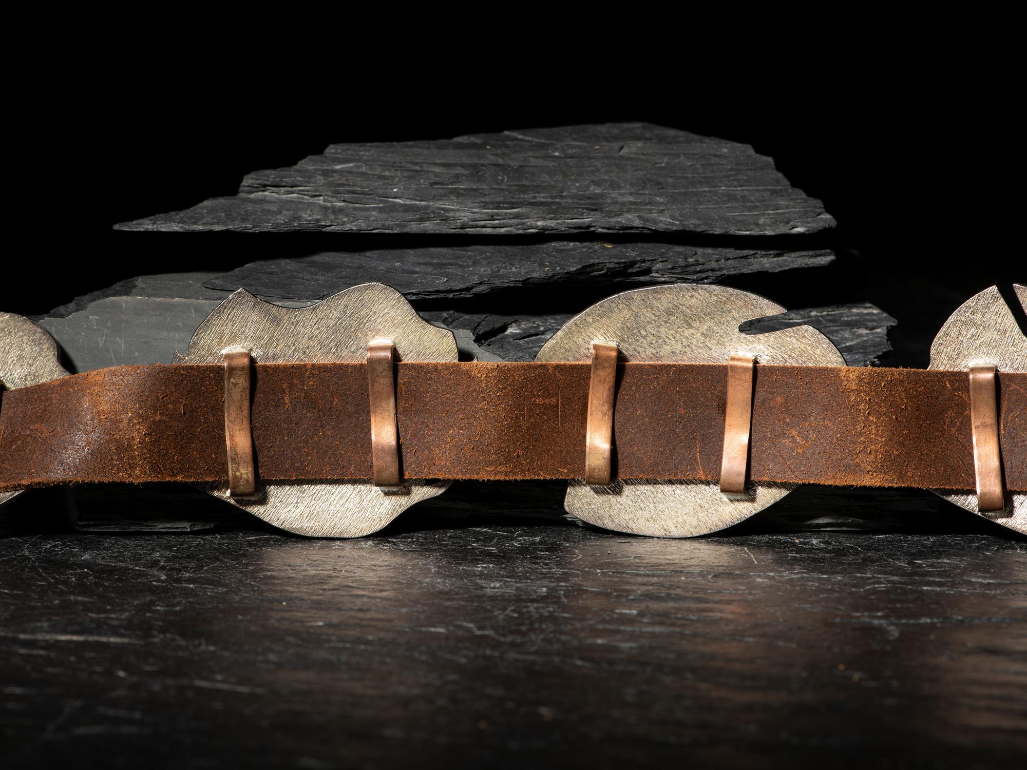 Southwestern Tufa Cast Concha Belt