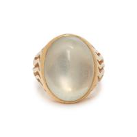 YELLOW GOLD AND MOONSTONE RING
