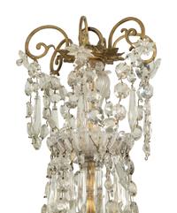 A Continental Gilt Metal Six-Light Chandelier