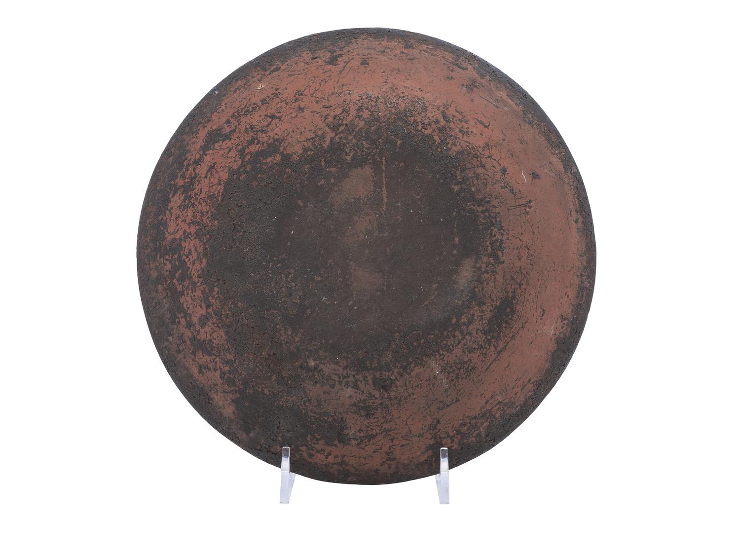A Redware Slip Glazed Plate