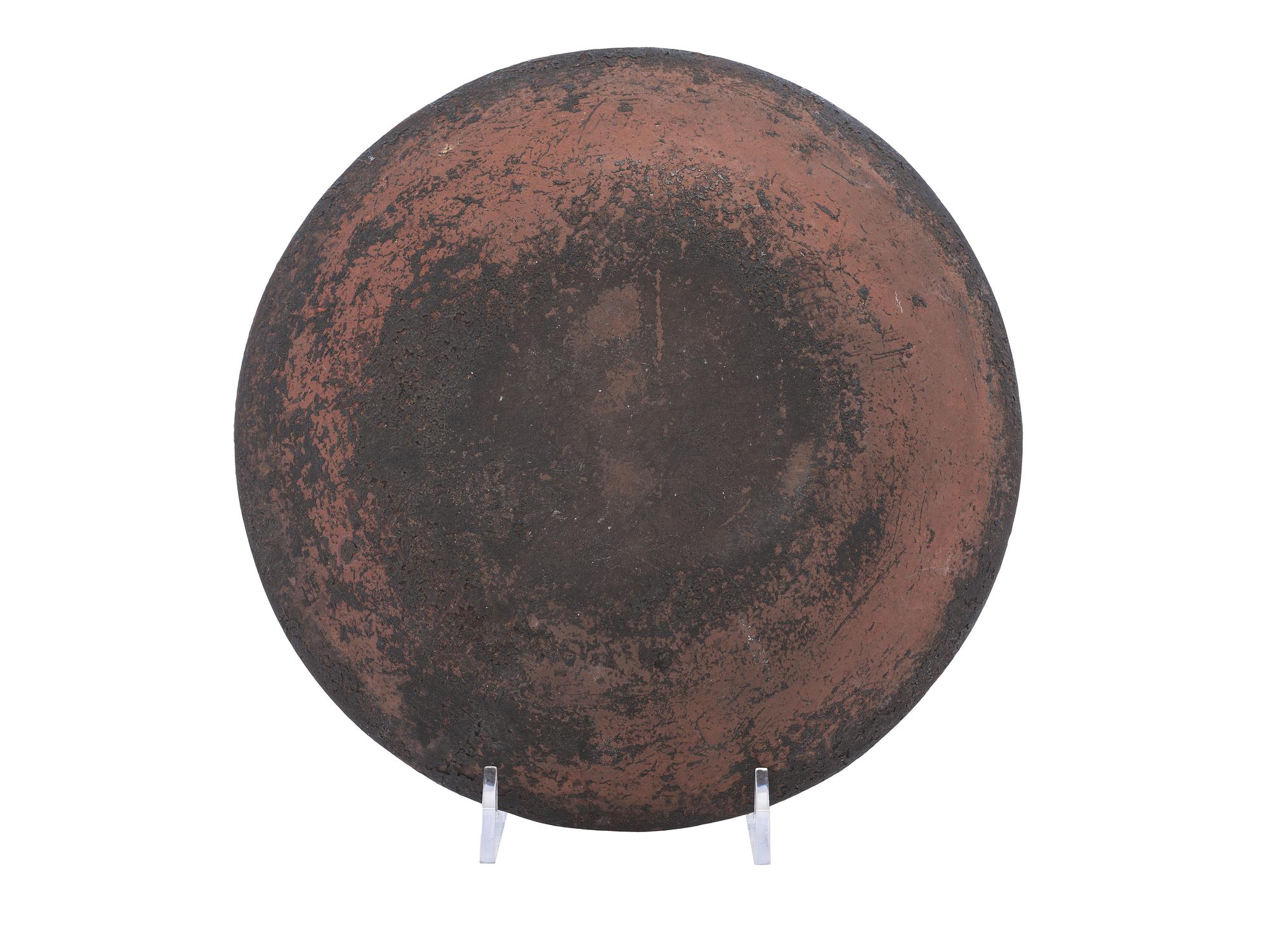 A Redware Slip Glazed Plate
