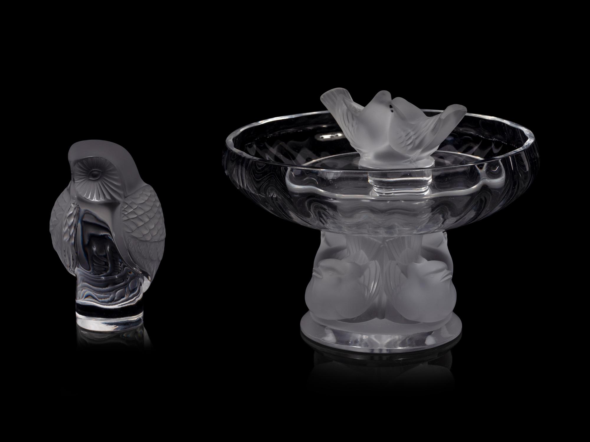 Three Lalique Table Articles