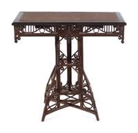 A Victorian Rattan Side Table