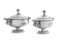 A Pair of Paul Storr George III Silver Covered Sauce Tureens