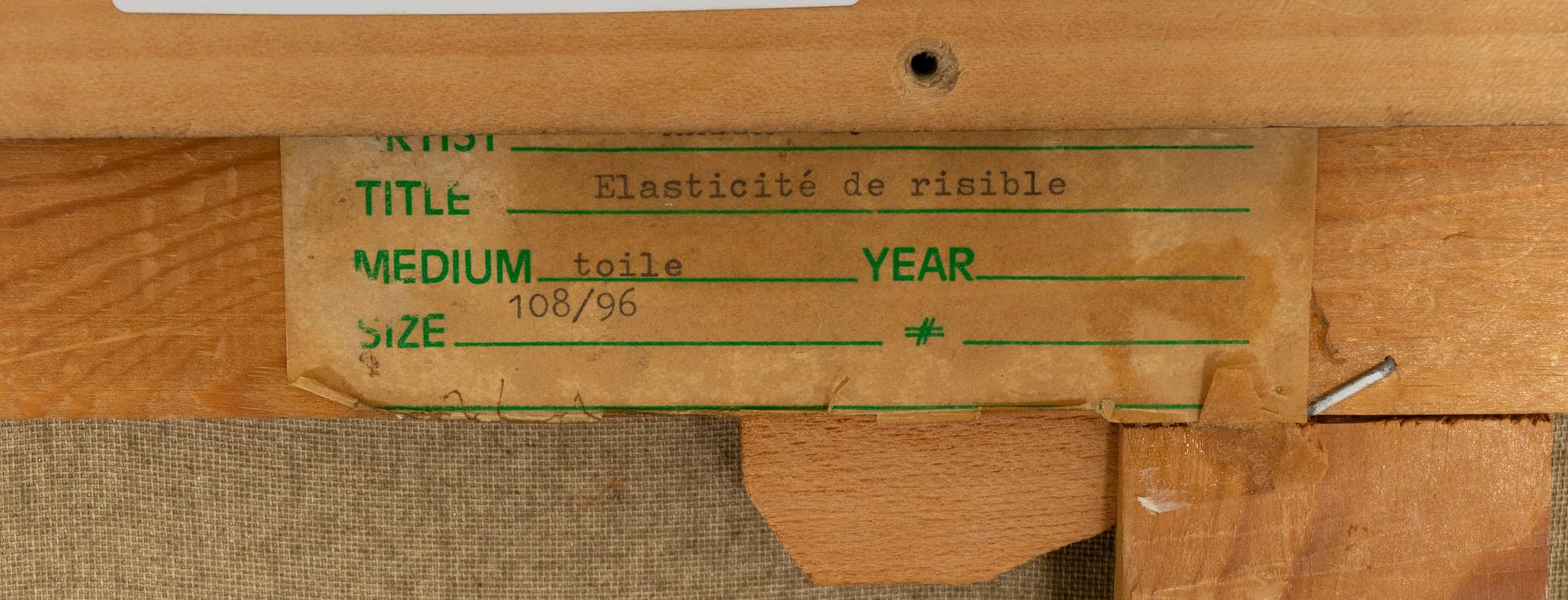 Elasticite du Risible, 1973