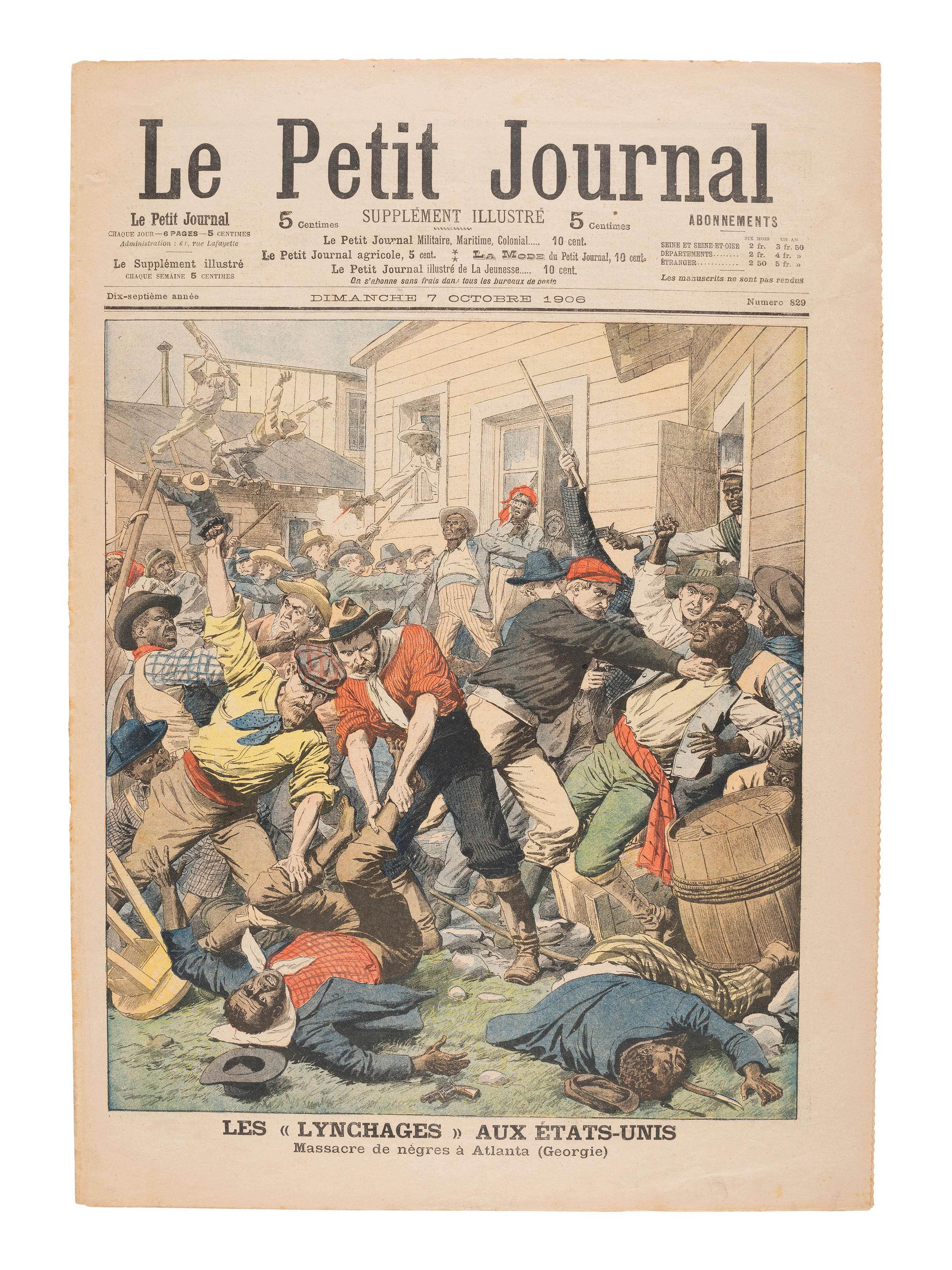 [AFRICAN AMERICANA]. Print ephemera related to enslavement and racism, comprising: