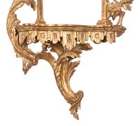 A Pair of Chinese Chippendale Style Giltwood Wall Brackets
