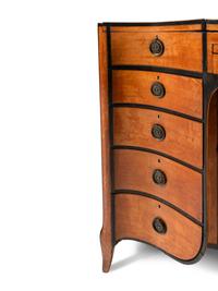 A George III Satinwood and Part-Ebonized Dressing Table