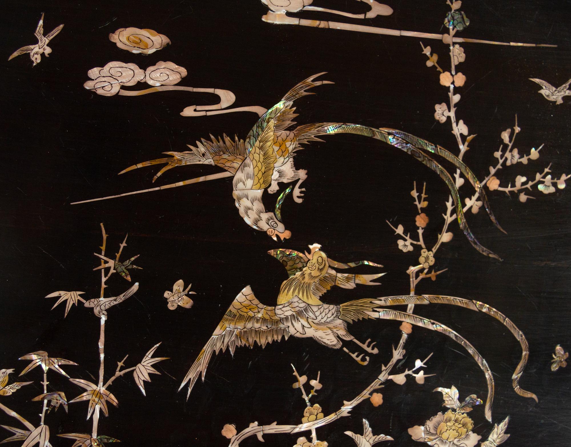 A Set of Chinese Rosewood and Mother-of-Pearl Inlaid Furniture