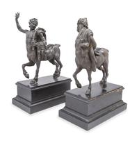 A Pair of Continental Bronze Furietti Centaurs