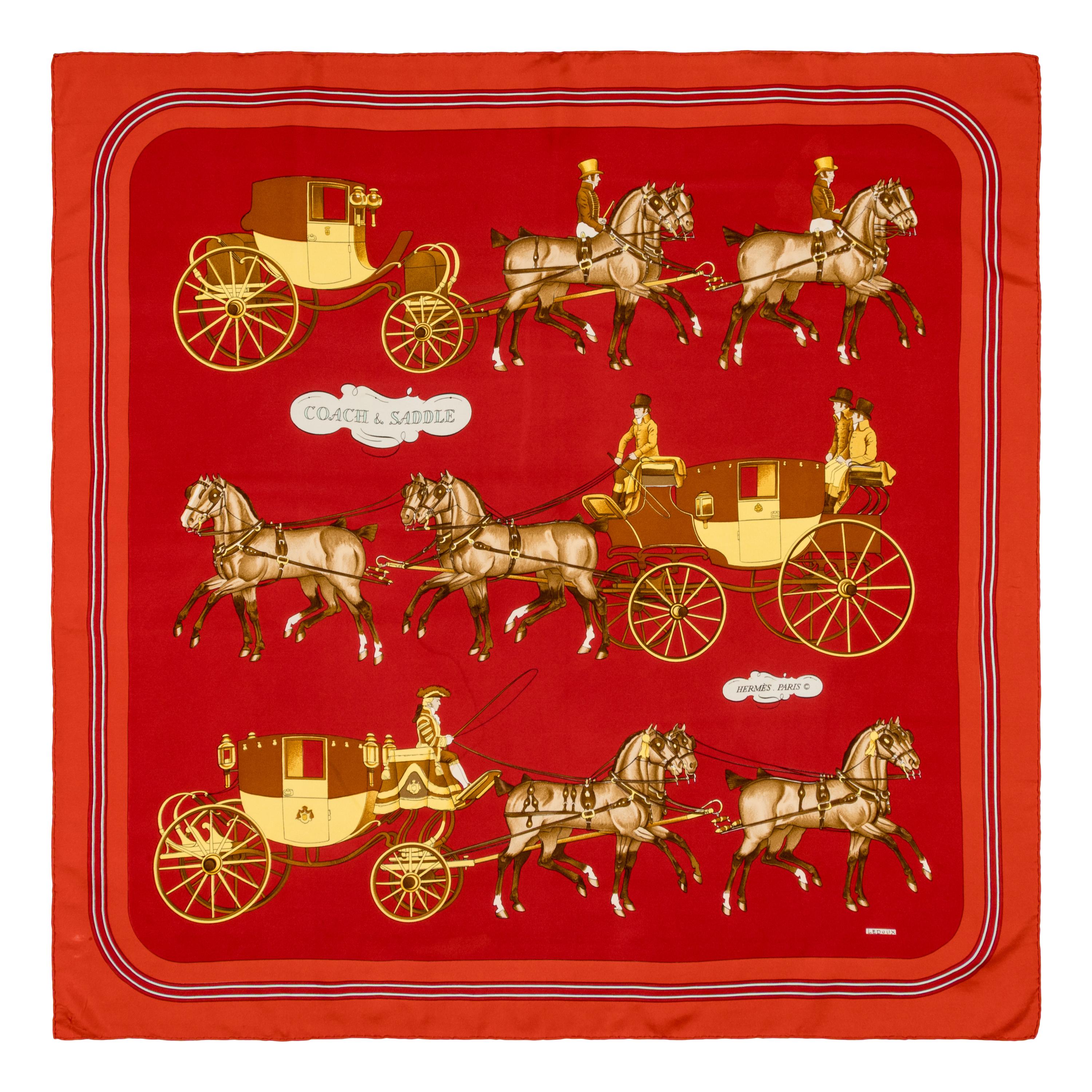 Hermès, Three Silk Scarves 90