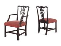 A Set of Six George III Style Mahogany Dining Chairs