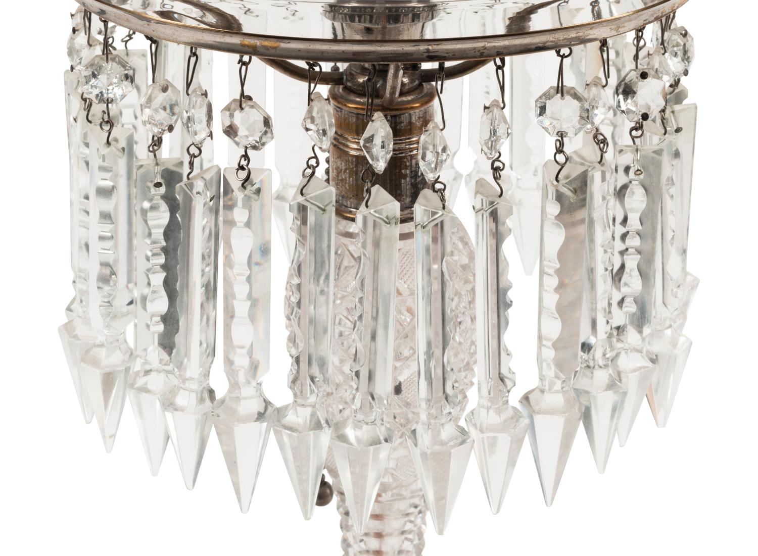 An American Cut Glass Table Lamp