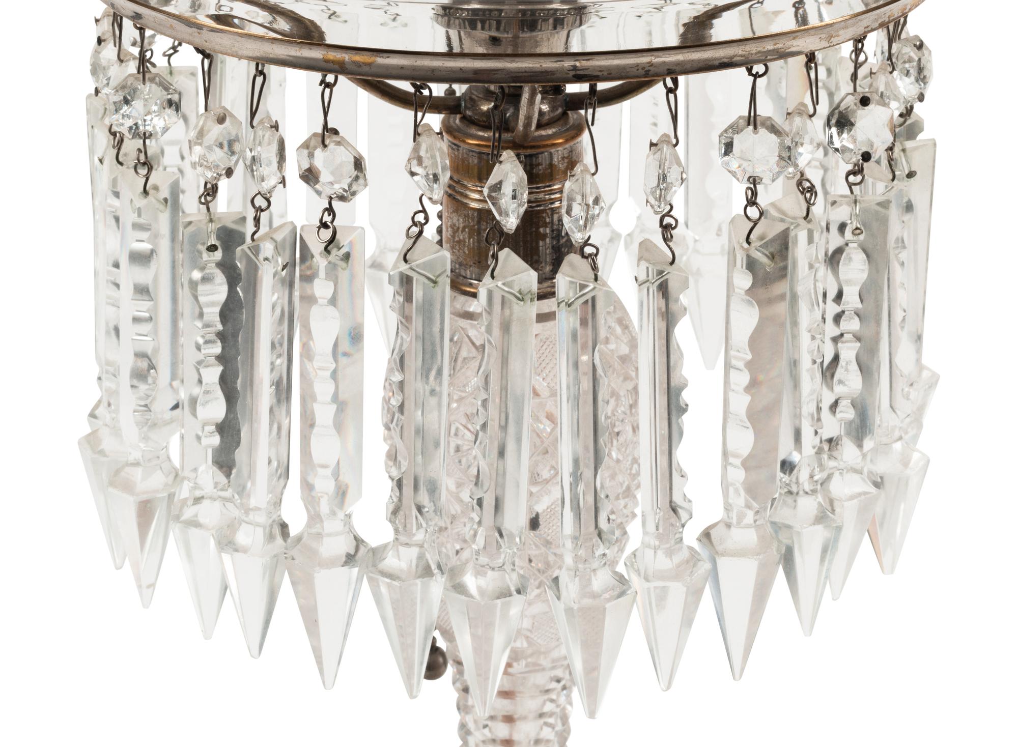 An American Cut Glass Table Lamp