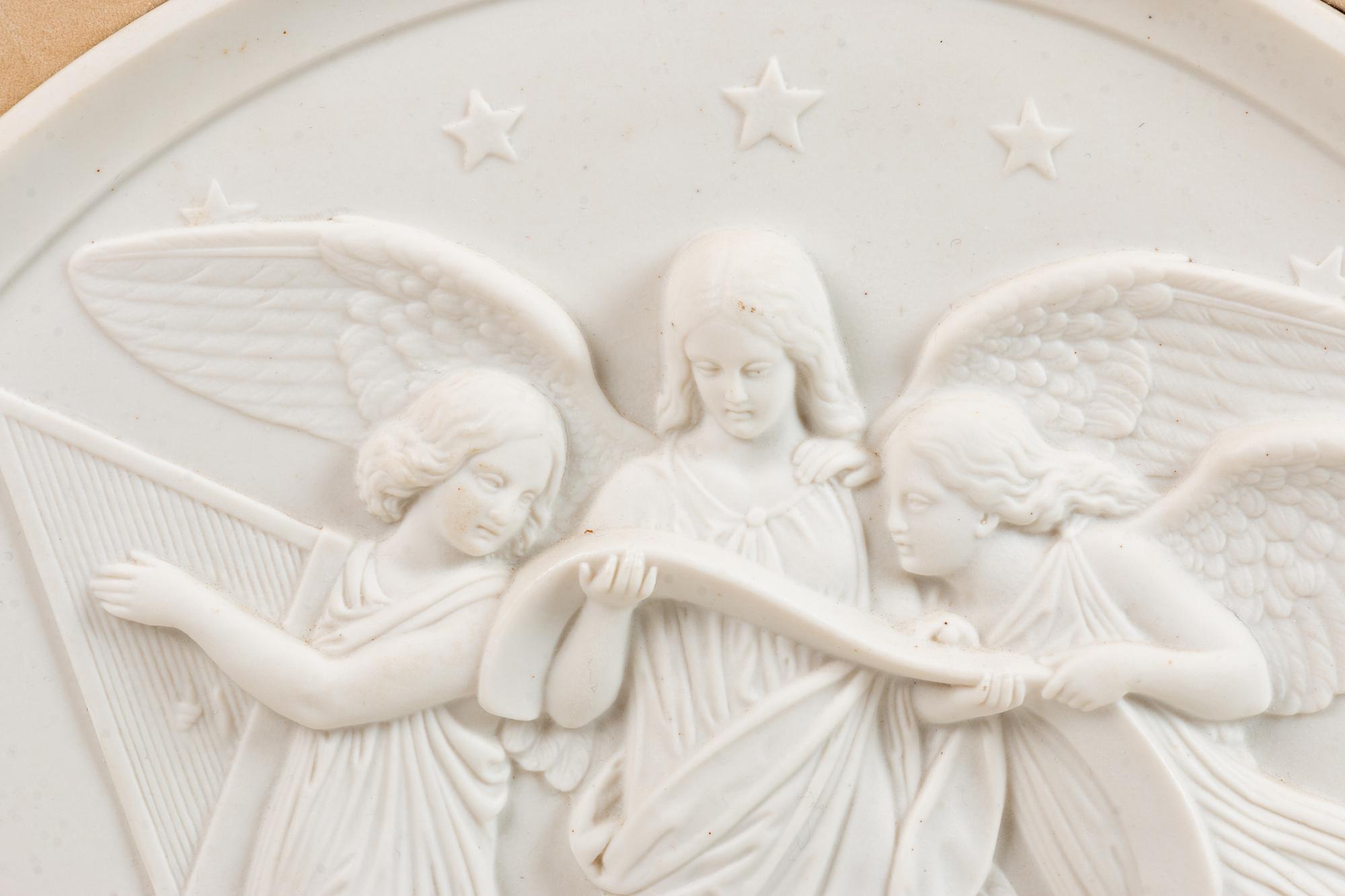A Continental Bisque Porcelain Relief Plaque