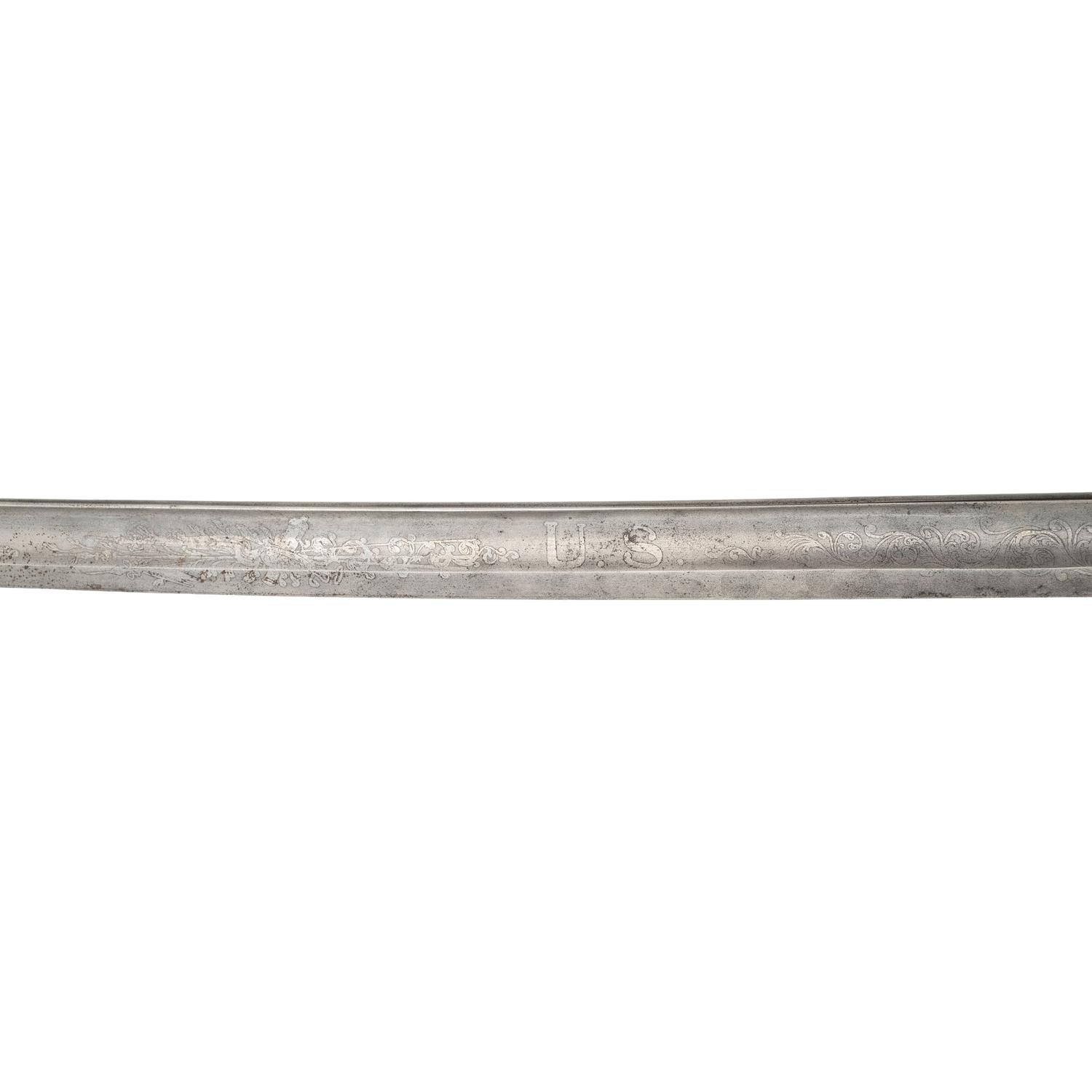 Ames Model 1850 Foot Officers Sword Presented to Lt. Cornelius Batchelder - 12th Mass Infantry - WIA at Gettysburg