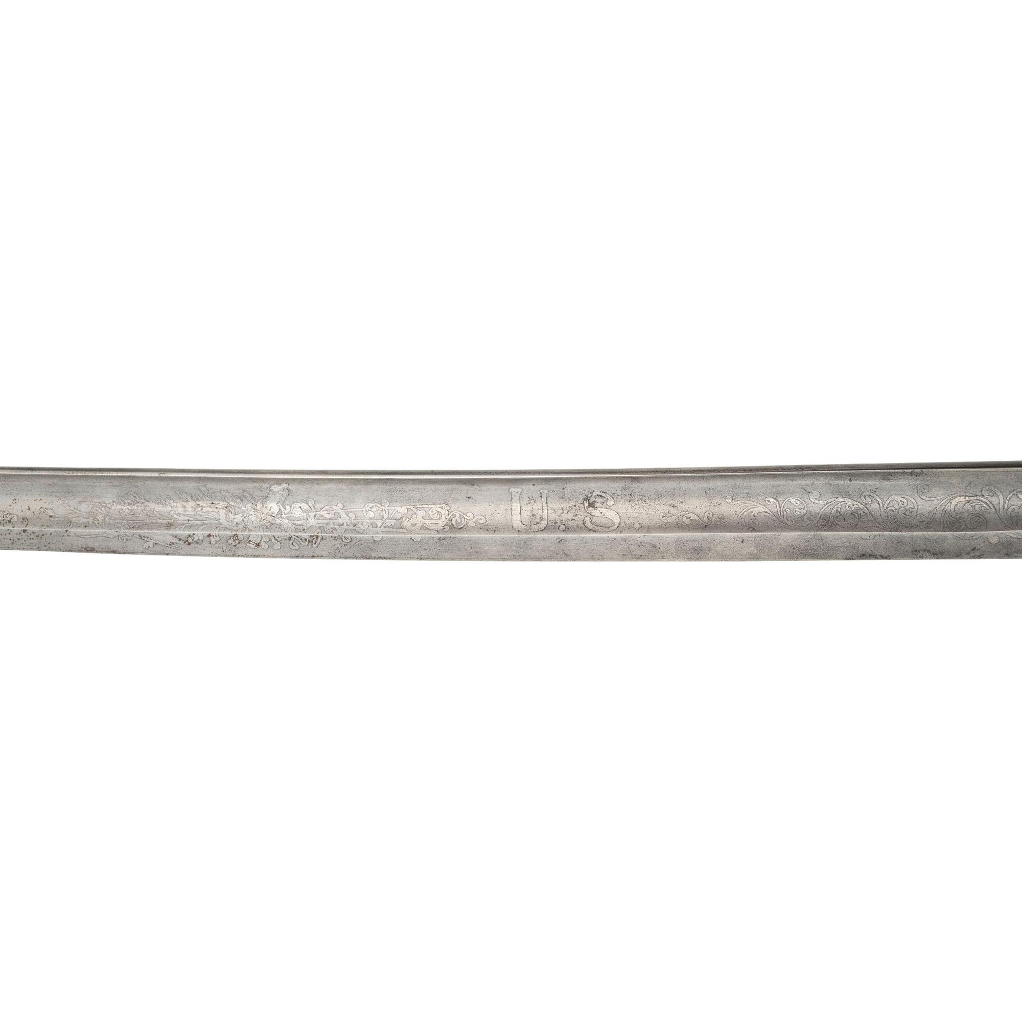 Ames Model 1850 Foot Officers Sword Presented to Lt. Cornelius Batchelder - 12th Mass Infantry - WIA at Gettysburg
