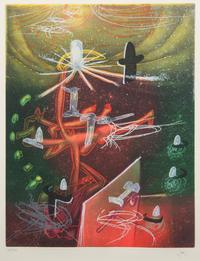 Roberto Matta, (Chilean, 1911-2002), Une saison en enfer, 1978 (portfolio consisting of 9 of the original 10 aquatints)
