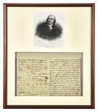 [Americana] [Declaration of Independence] Morris, Robert. Autograph Letter, signed