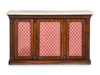A Regency Rosewood Marble-Top Cabinet