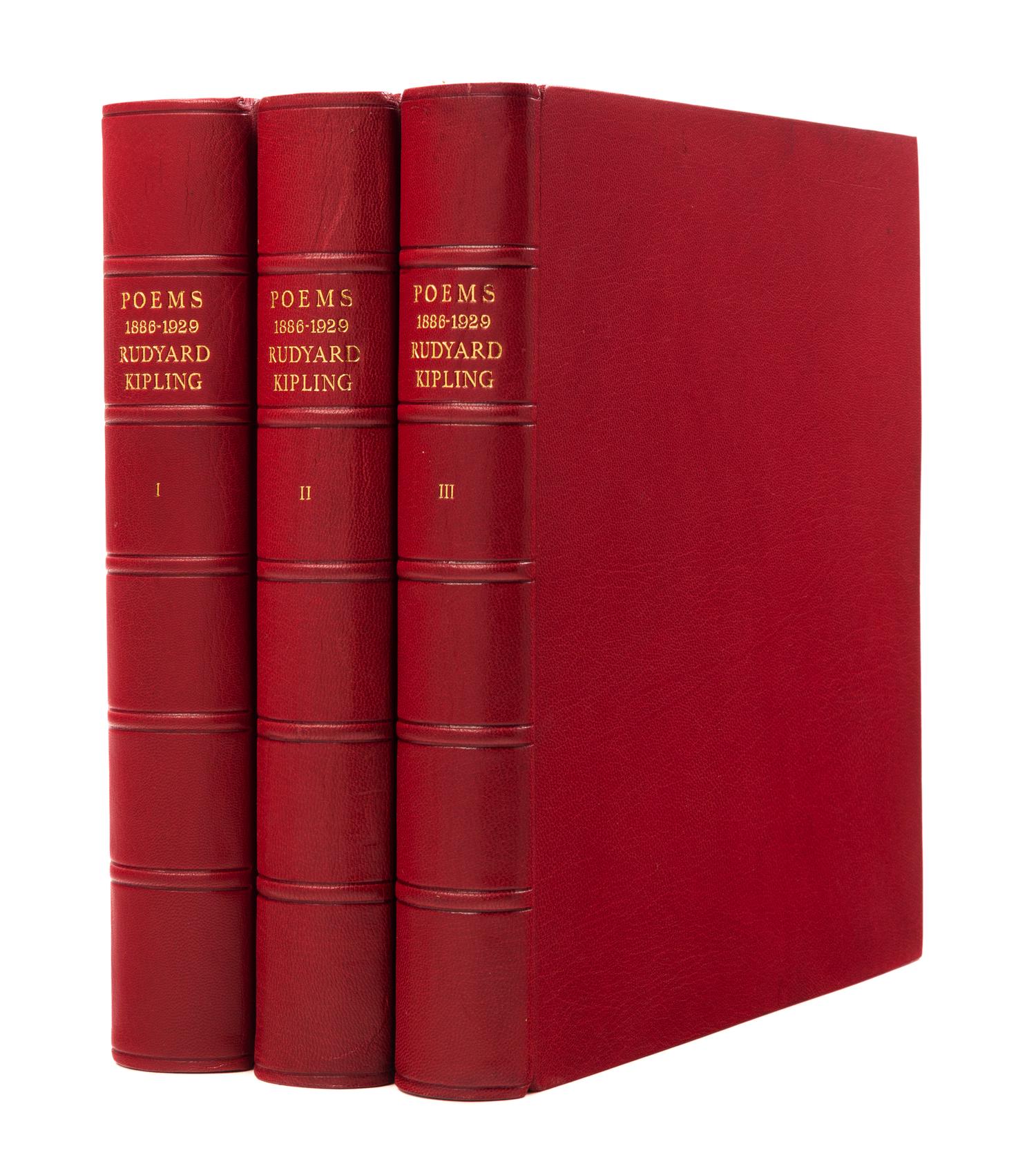 KIPLING, Rudyard (1865-1936) -- Francis DODD (1874-1949), illustrator. Poems 1886-1929. London: Macmillan & Co., Ltd., 1929.