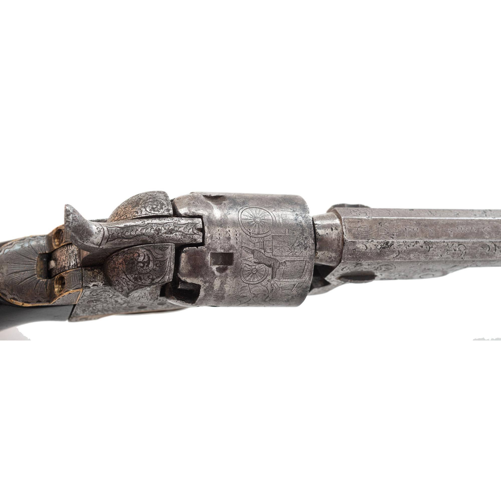Factory Engraved Colt Model 1849 Pocket Revolver attributed to Gustave Young and Inscribed to Captain Chauncey McKeever