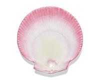 A set of ten Wedgwood pink shell-form porcelain plates, England, bearing date mark for 1877-1878