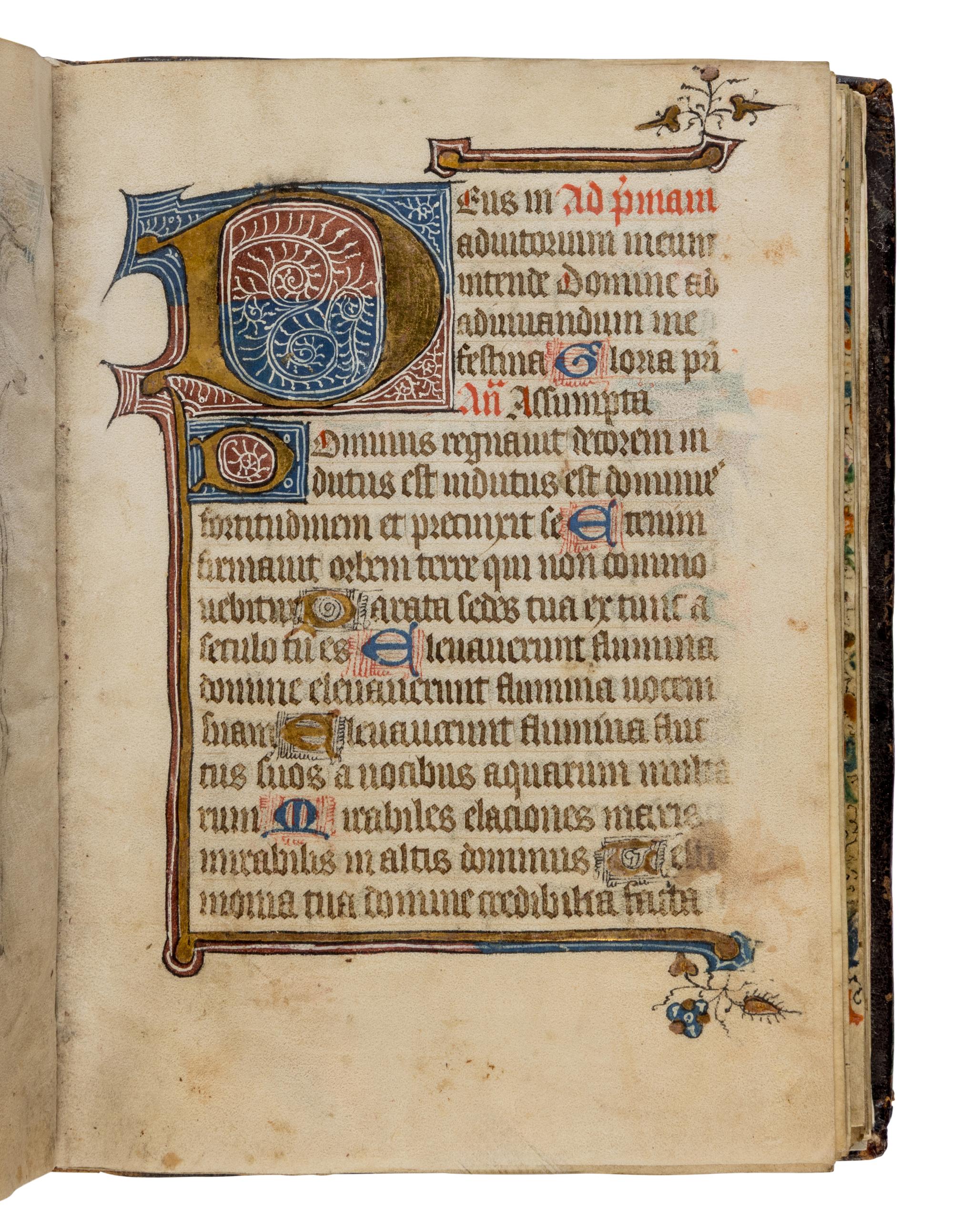MASTERS OF THE GOLD SCROLLS (active Bruges, c. 1415-1450) Book of Hours, Use of Rome, in Latin and French, illuminated manuscript on parchment [Southern Netherlands, probably Bruges, c. 1420–1430]