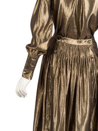 Karl Lagerfeld for Chloé Gold Lamé Ensemble, 1980s