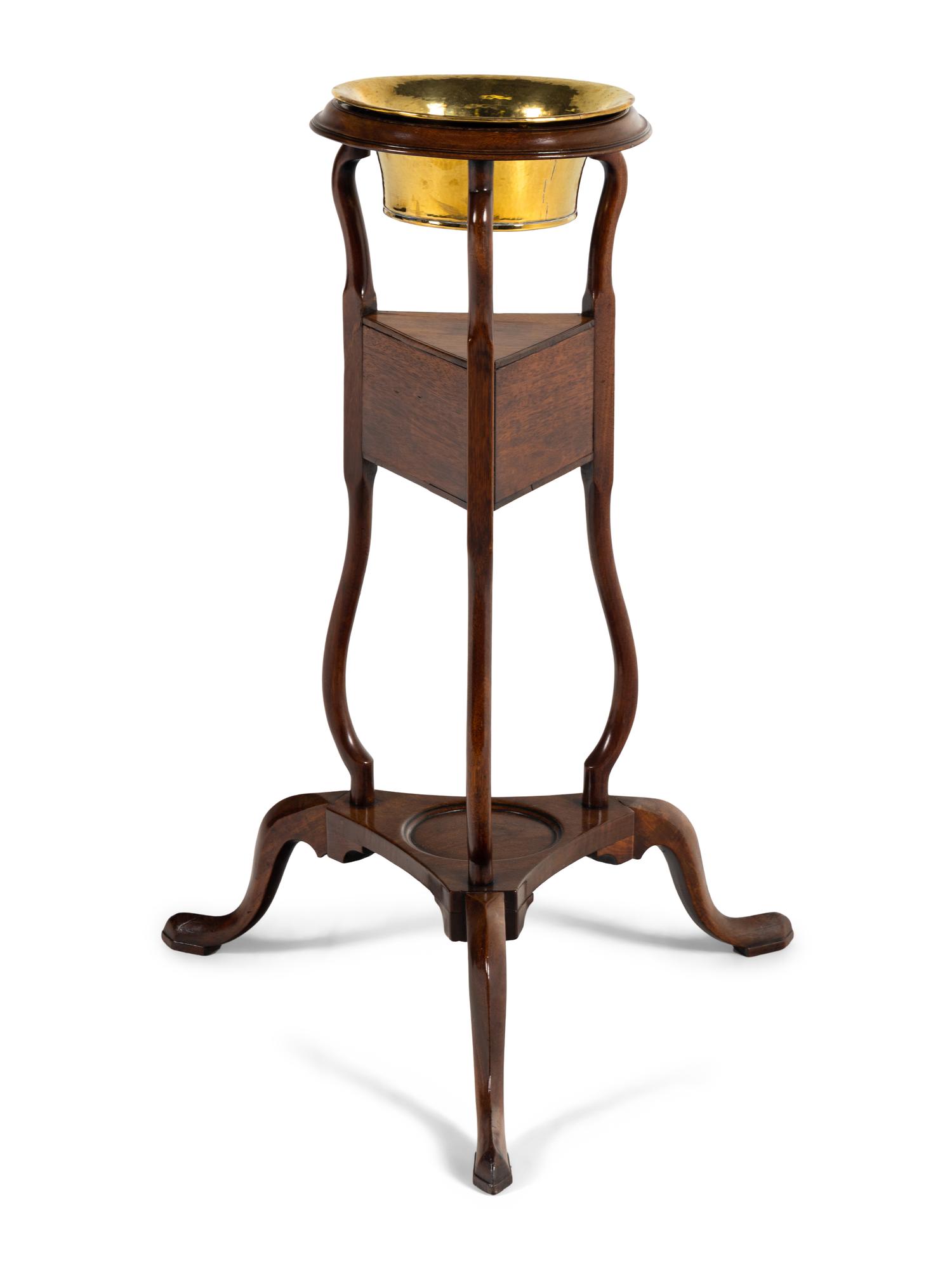 An English Walnut Jardiniere Stand