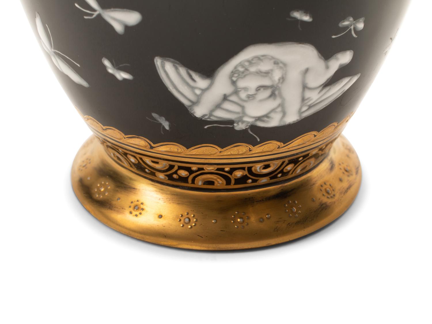 A Pair of Minton Style Porcelain Vases
