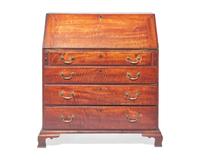 A Chippendale Tiger Maple Slant-Front Desk, Southeastern Pennsylvania, Circa 1770