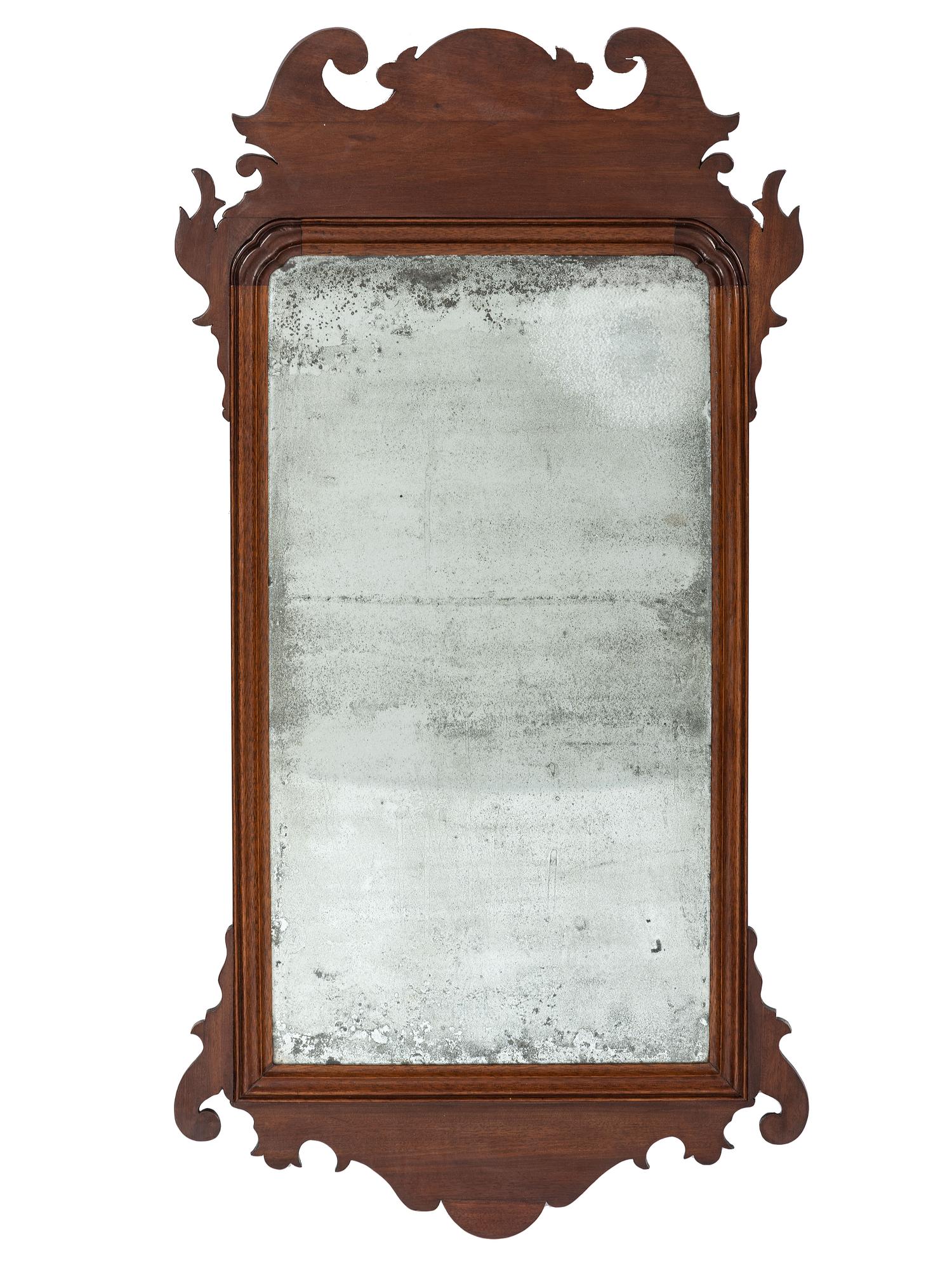 A Queen Anne Mahogany Mirror